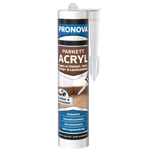 Chit acrilic pentru parchet PRONOVA Parkett Acryl - Nuanțe de culoare: Stejar gri închis / Eiche dunkelgrau (RAL 7039), Ambalare: 300 ml
