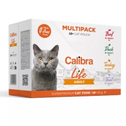 CALIBRA Cat Life alutasakos eledel felnőtt macskáknak multipack 12x85 g