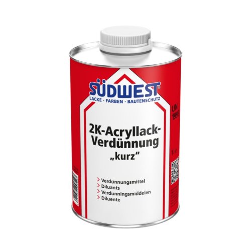 Diluant pentru lac acrilic 2K SÜDWEST (aplicare prin pulverizare) - Ambalare: 1l