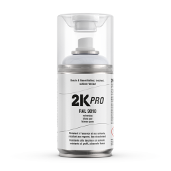 2K-PRO PU vopsea poliuretanică bicomponentă în spray alb pur | RAL 9010 lucios