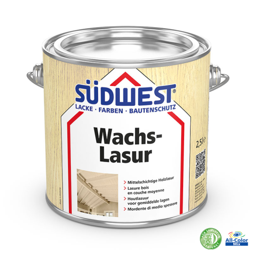 Lazură cerată pentru lemn de interior SÜDWEST Wachs-Lasur - Nuanțe de culoare: RAL9010 - biela, Ambalare: 2,5l