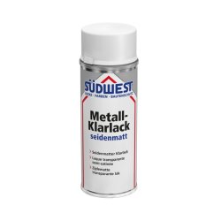 Vernis en spray satiné mat SÜDWEST Metall-Klarlack seidenmatt