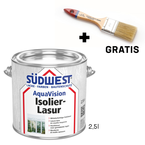 AquaVision® Isolier-Lasur für Holz, weiß - Farbtöne: 9110 weiß, Verpackung: 2,5l