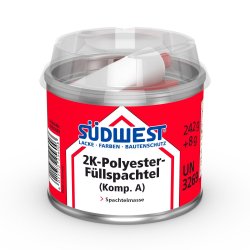 Ekstra bijeli dvokomponentni poliesterski kit za punjenje SÜDWEST 2K-Polyester-Füllspachtel