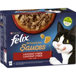 FELIX Sensation Sauces výběr v omáčce krůta / kachna / jehně / hovězí 12x85g