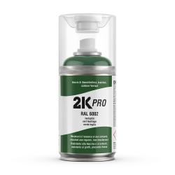 2K-PRO PU vopsea poliuretanică bicomponentă în spray verde frunză | RAL 6002 lucios