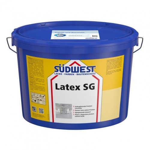 Latexová umývateľná farba saténovo lesklá Latex SG - Farebné odtiene: 9110 biela, Balenie: 2,5l