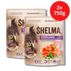SHELMA Adult Sterilized mit frischem Lachs 2x750g