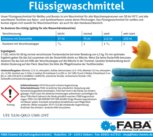 Flüssiges Waschmittelkonzentrat mit Duft von Wiesenblumen 10L