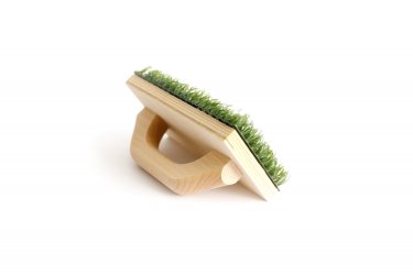 Brosse rectangulaire avec tapis en plastique et manche en bois 95x195mm