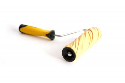 Decorative roller 200mm with synthetic leather and plastic handle
