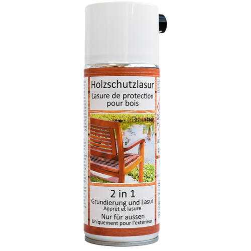 COLORS Holzschutzlasur Spray - 400ml Spraydose - UV und wetterfest, für Aussen und Innenbereich